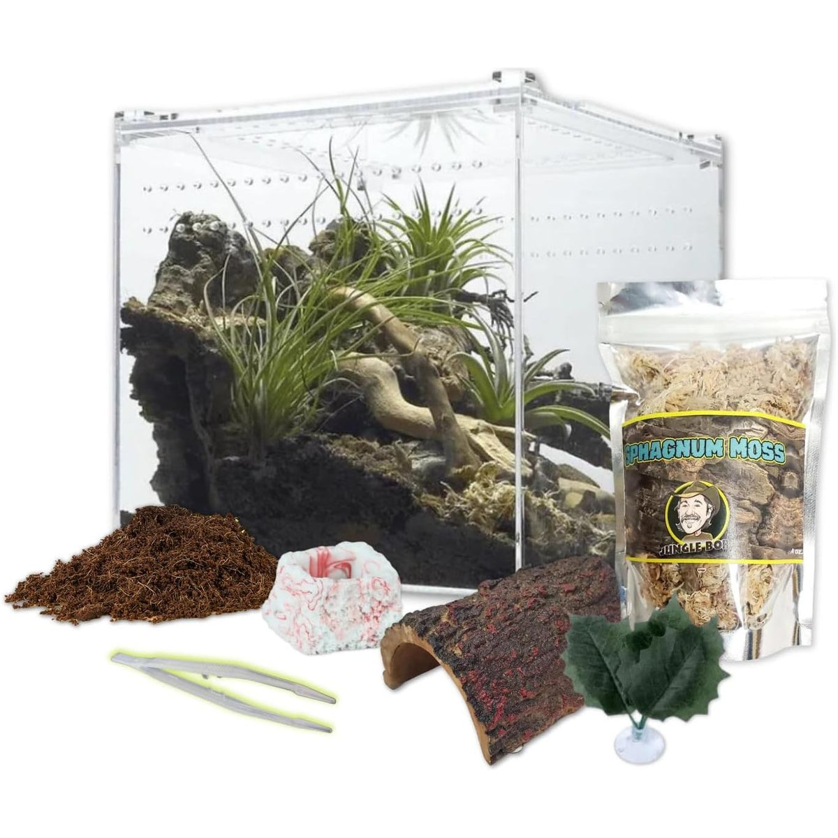 Jungle Bob HerpCult Terrarium Kit with 8x8x8 Acrylic Enclosure — Jungle ...