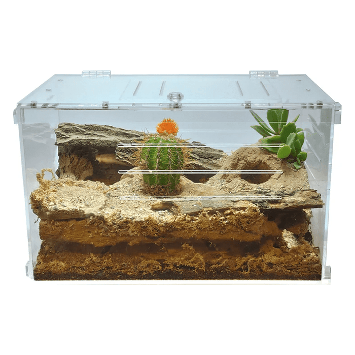 YKL80A HerpCult Acrylic Enclosure Solid Top Invertible Large 10"x10"x16" 7 Gallon - STORE PICK UP ONLY:Jungle Bob's Reptile World