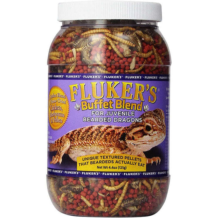 Flukers Buffet Blend For Juvenile Bearded Dragons 4.4 Oz. — Jungle Bobs ...