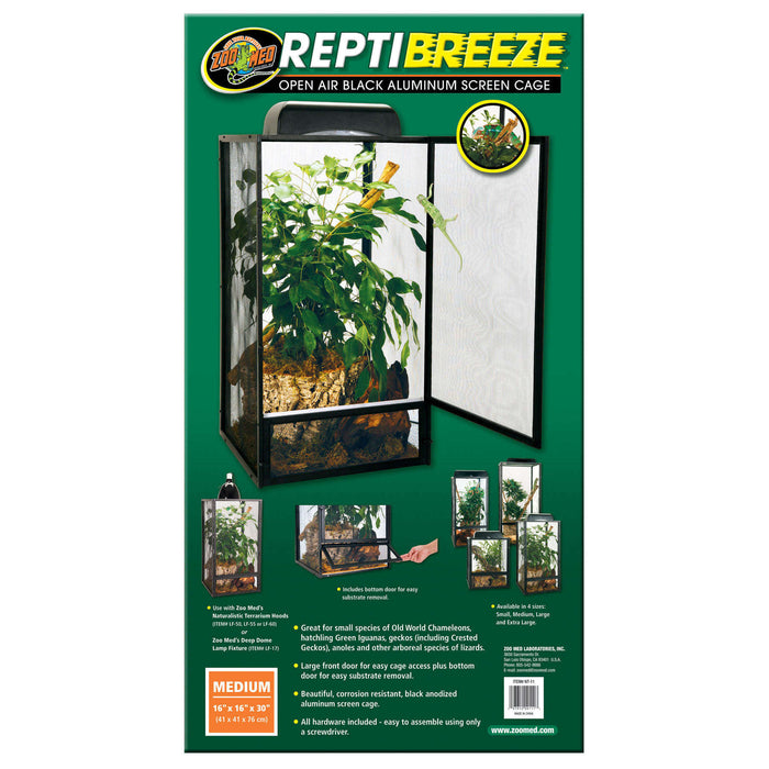 Zoo Med ReptiBreeze Screen Cage Medium:Jungle Bob's Reptile World